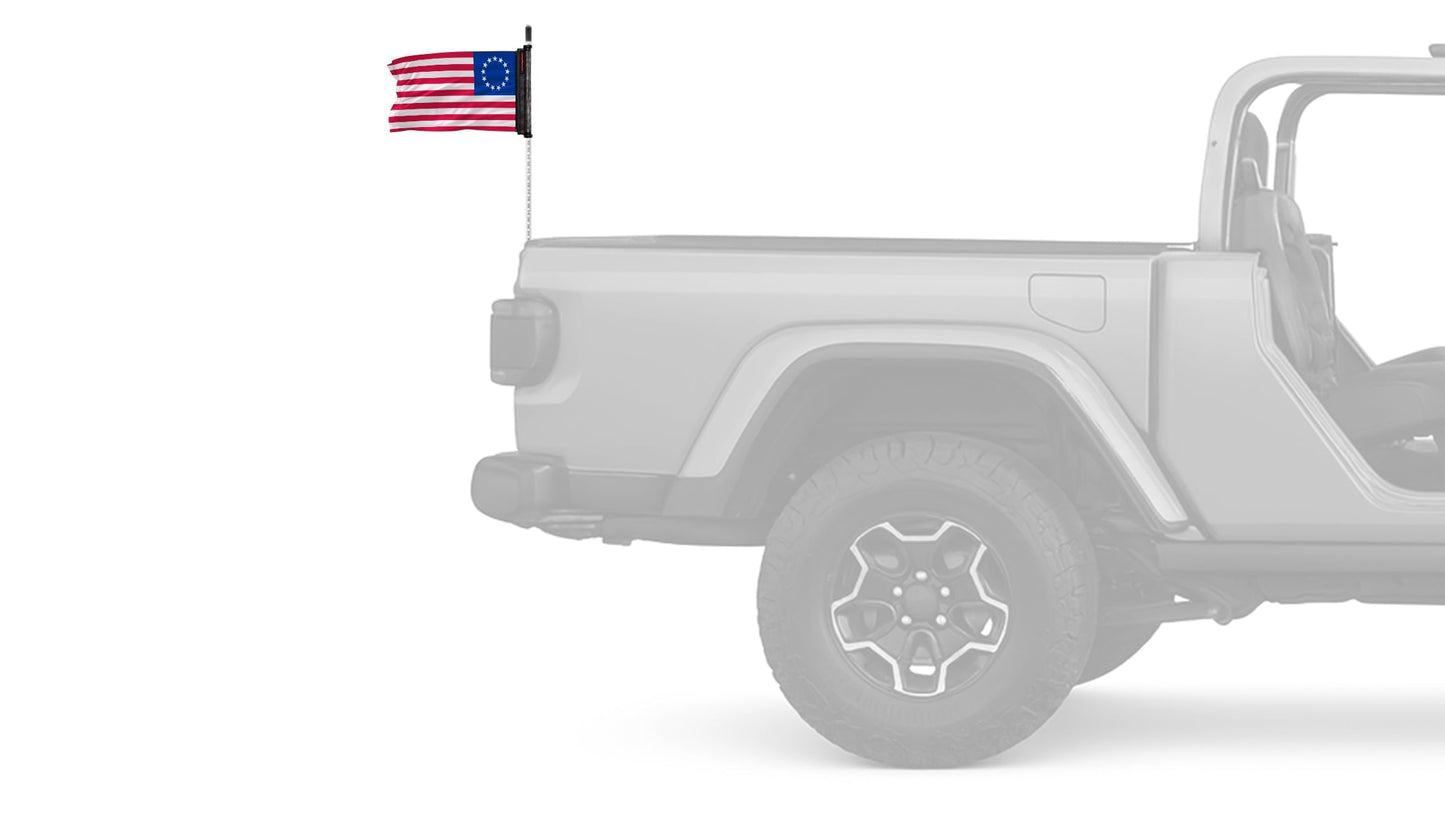 Betsy Ross 12"x18" Forever Wave Flag for Jeep Wrangler CJ-7 and CJ-8 1976-1986