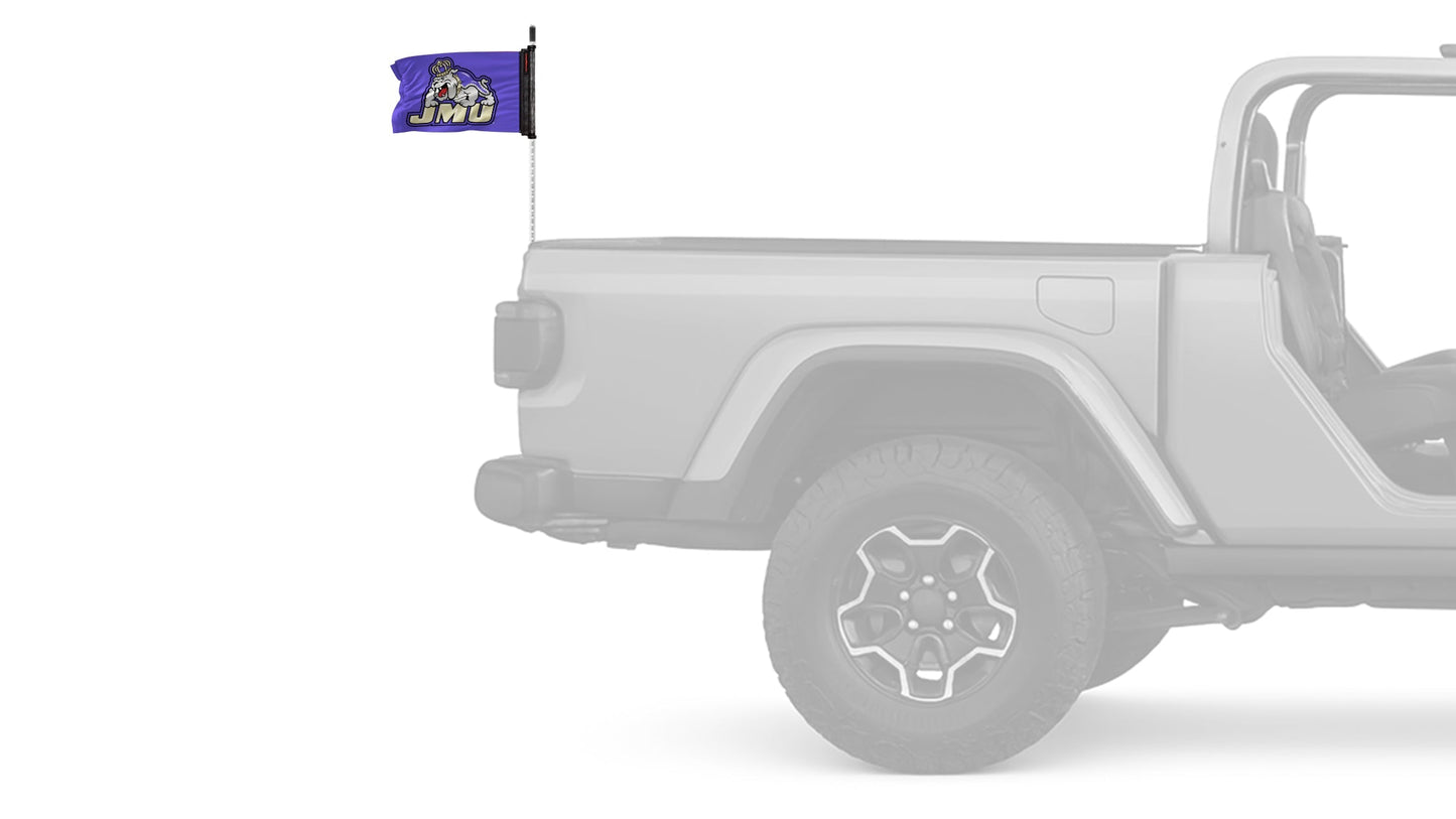 James Madison University 11"x17" Forever Wave Flag for Jeep Wrangler CJ-7 and CJ-8 1976-1986