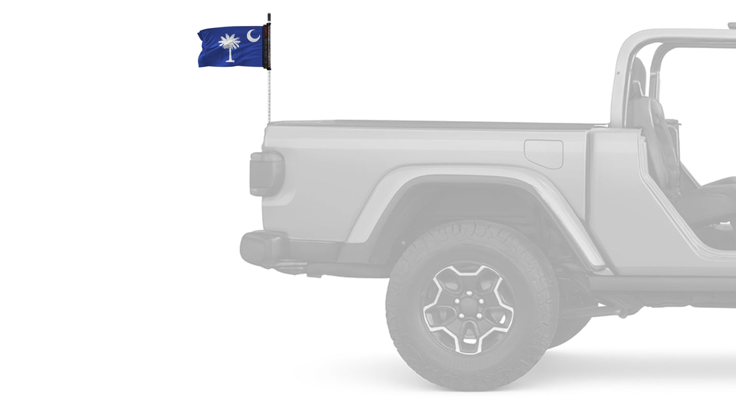 State Flag South Carolina 12"x18" Forever Wave Flag for Jeep Wrangler CJ-7 and CJ-8 1976-1986