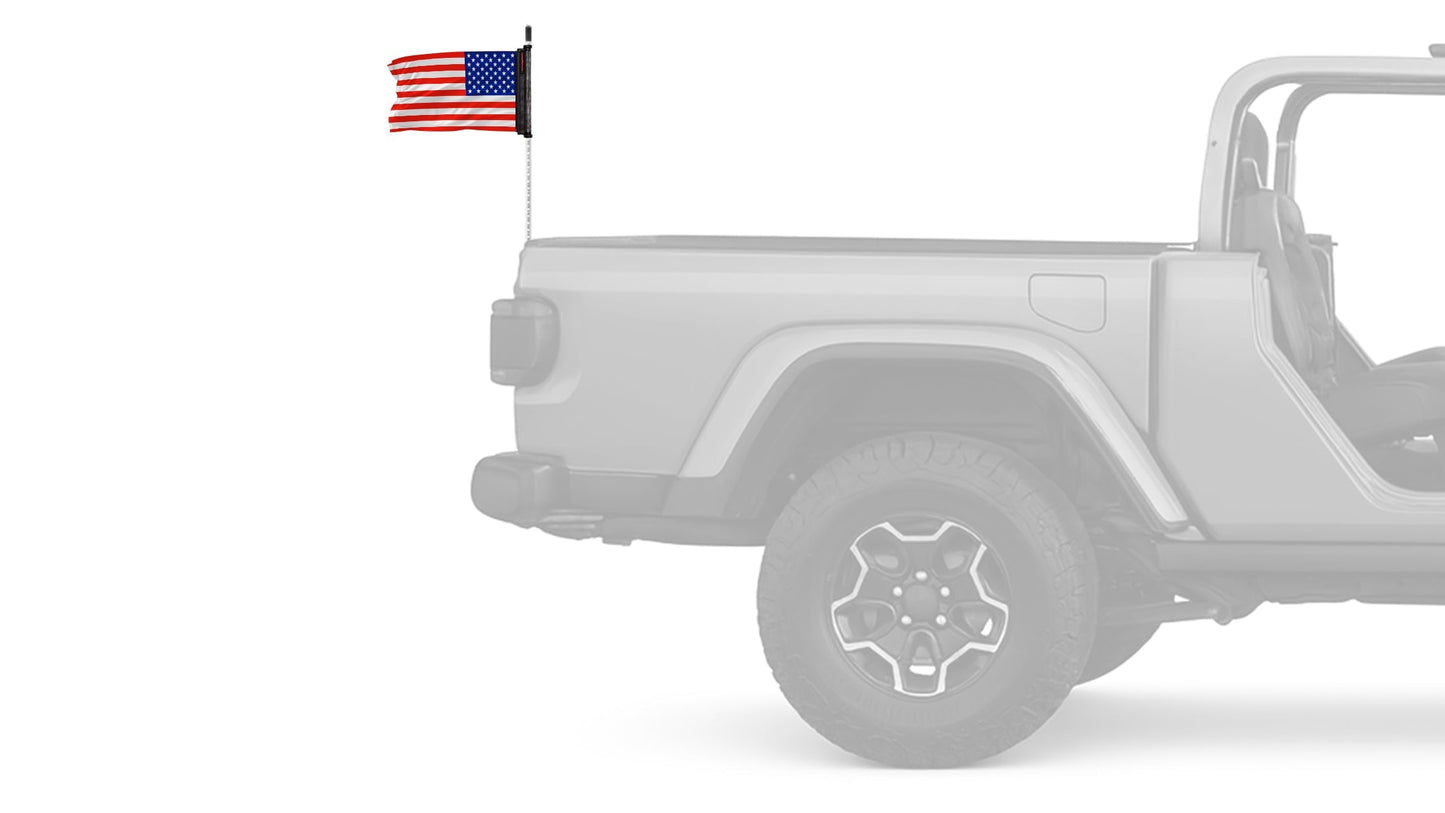 USA Ol' Glory - The Stars and Stripes 12"x18" Forever Wave Flag for Jeep Wrangler TJ 1996-2006