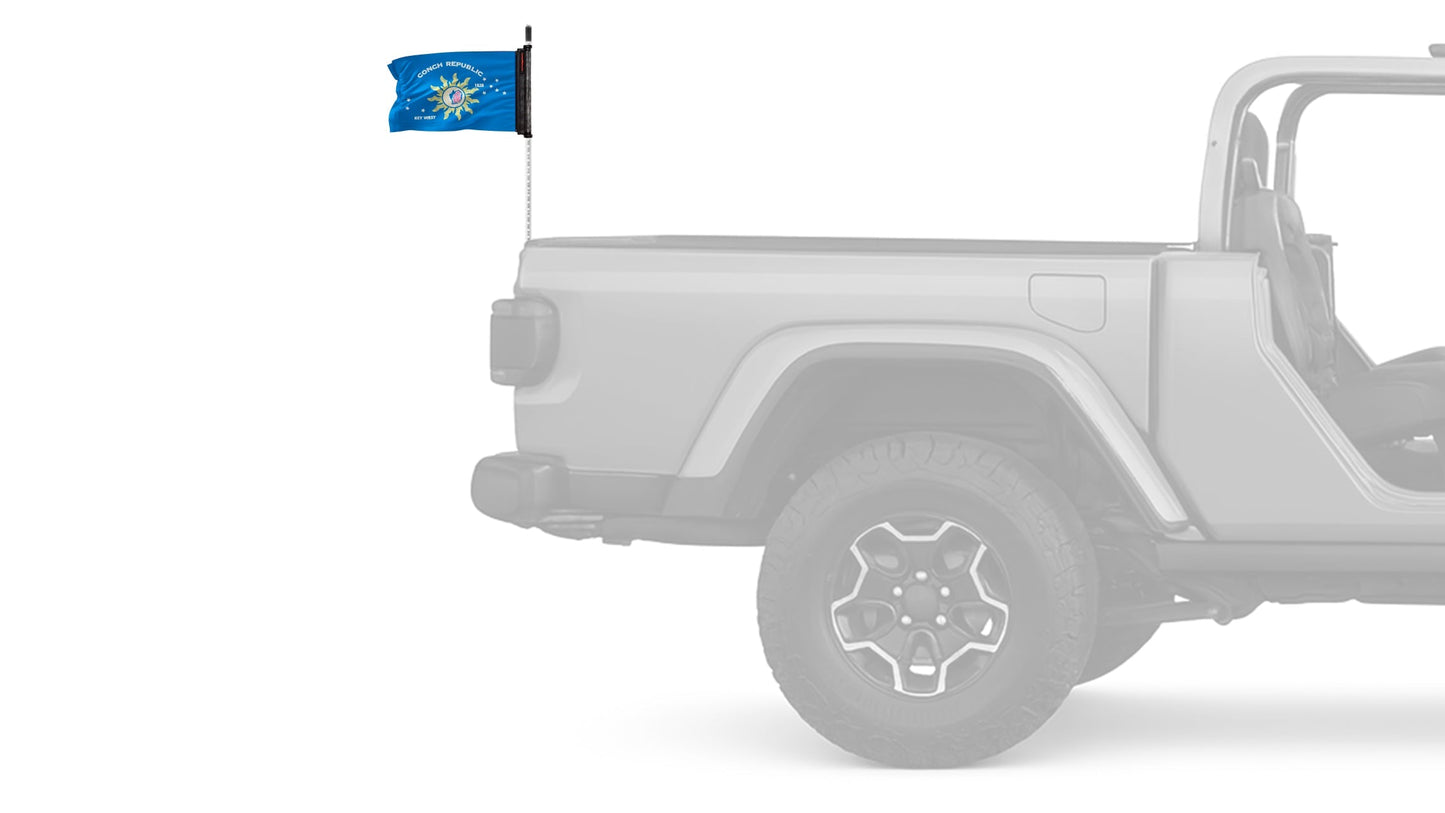 Conch Republic 12"x18" Forever Wave Flag for Jeep Wrangler YJ 1986-1995