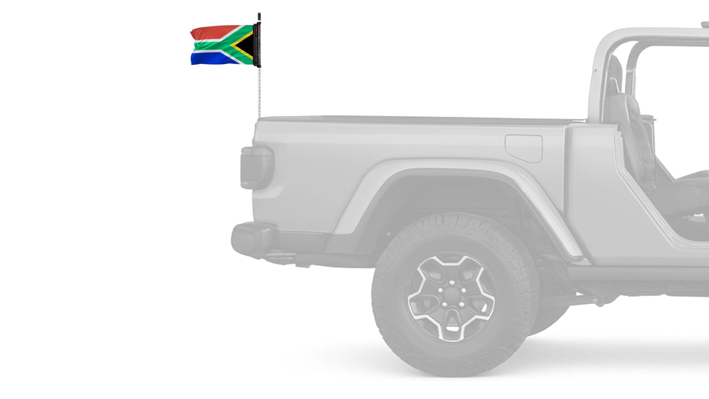 South Africa 12"x18" Forever Wave Flag for Jeep Wrangler JK 2-Door 2007-2018