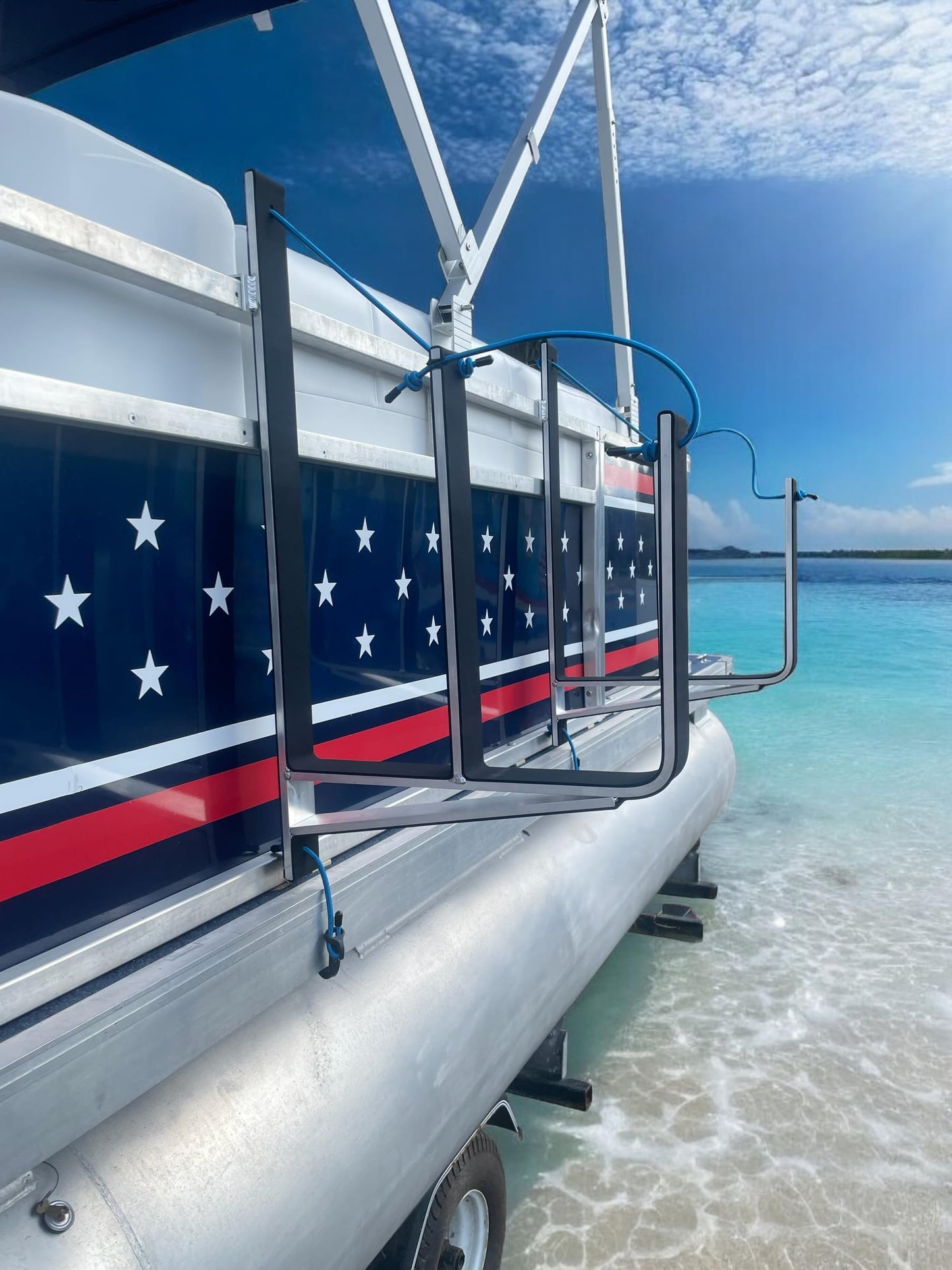 Pontoon Boat Dual Wake/Paddle Board Solution