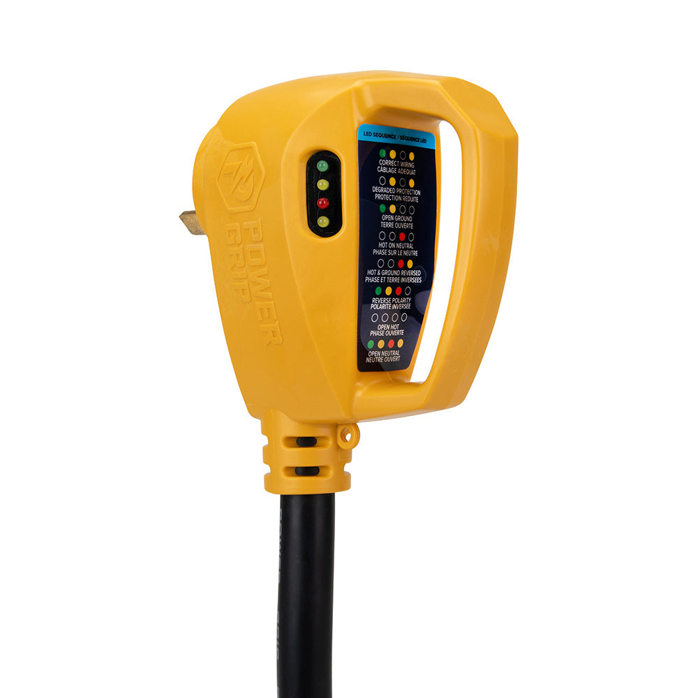 Camco Power Grip RV 18" 30Amp Circuit Analyzer Dogbone - Integrated Surge Protection [55460]
