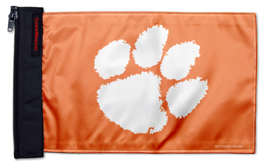 Clemson 11"x17" Forever Wave Flag for Jeep Wrangler YJ 1986-1995