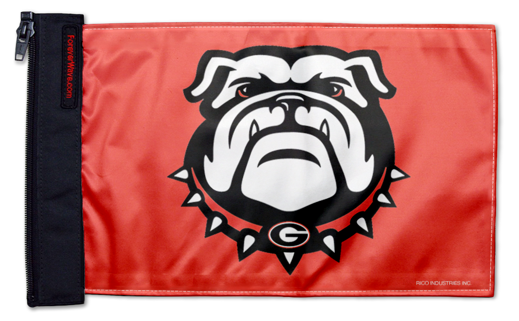 Georgia Bulldog 11"x17" Forever Wave Flag for Jeep Wrangler TJ 1996-2006