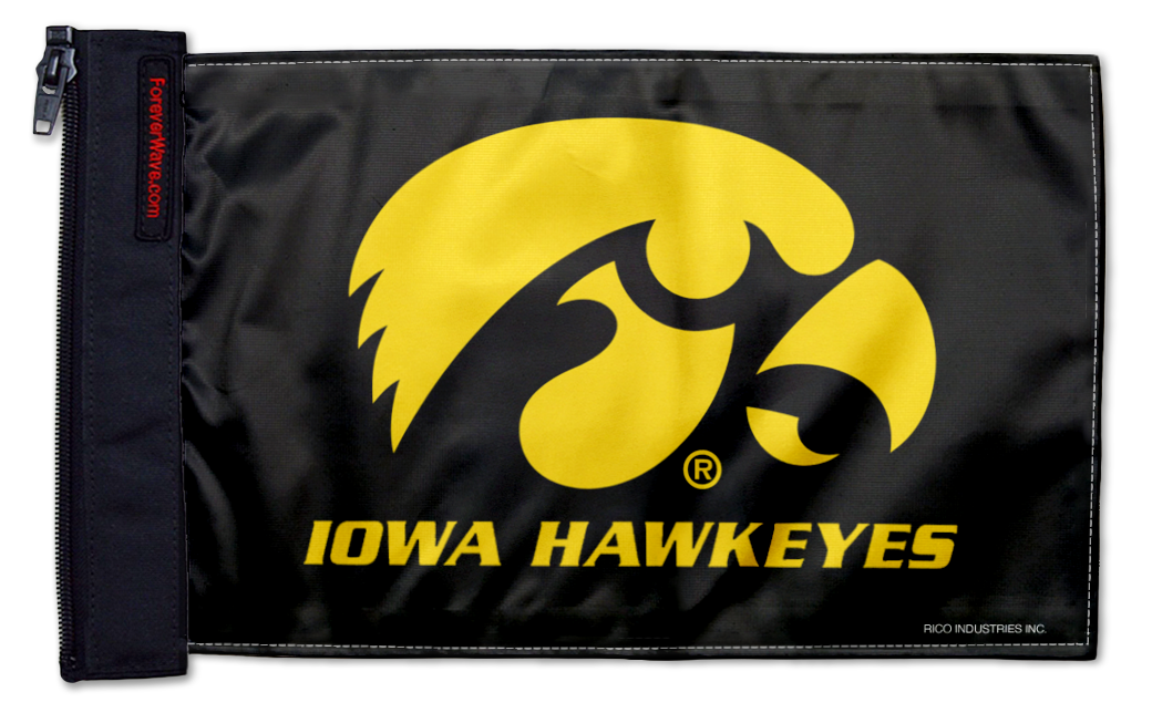 Iowa 11"x17" Forever Wave Flag for Jeep Wrangler JL 2-Door 2018-Present