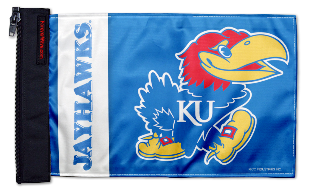 Kansas 11"x17" Forever Wave Flag for Jeep Wrangler JL 2-Door 2018-Present