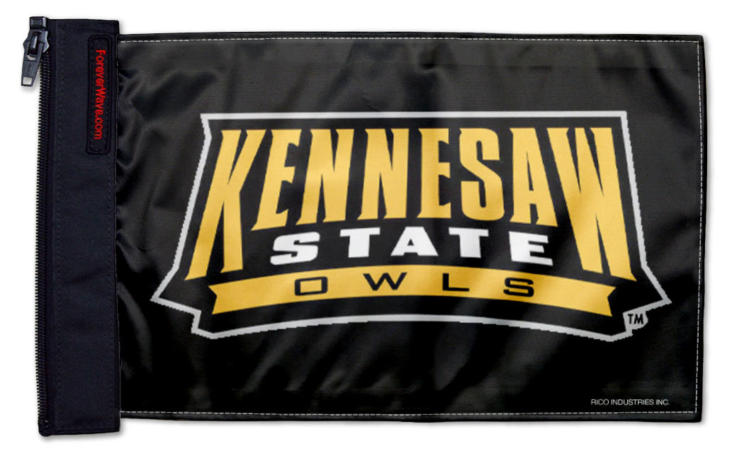 Kennesaw State 11"x17" Forever Wave Flag for Jeep Wrangler JKU 4-Door 2007-2018