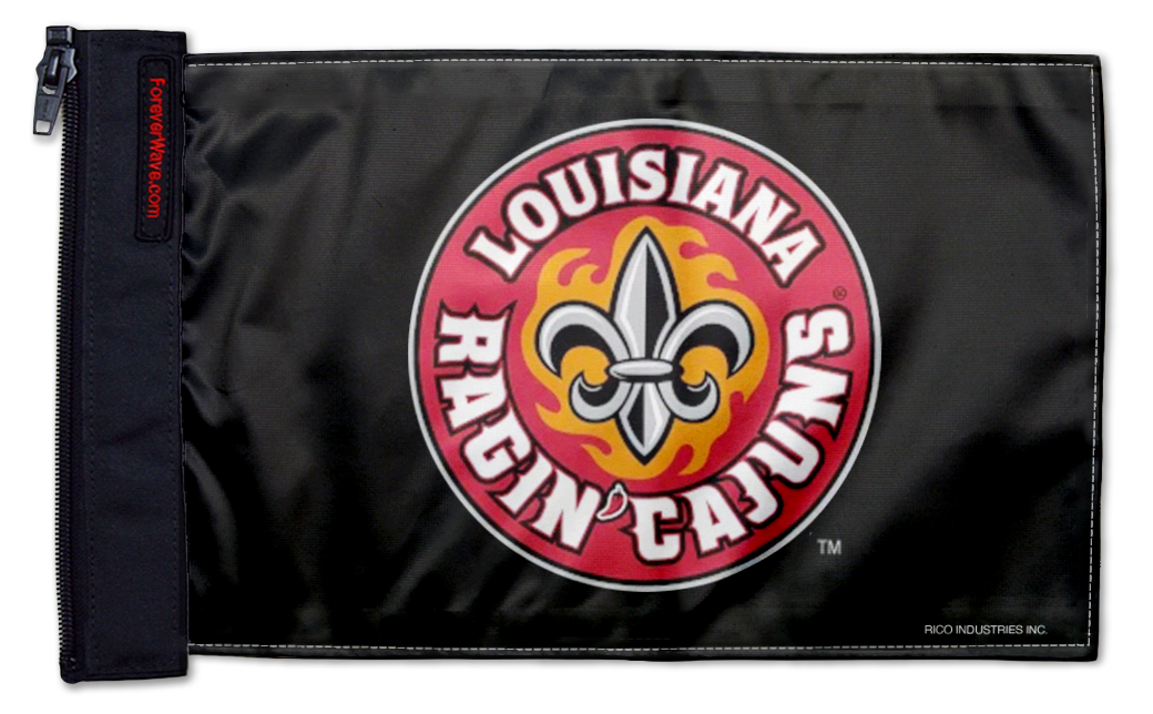 Louisiana Lafayette 11"x17" Forever Wave Flag for Jeep Wrangler JK 2-Door 2007-2018