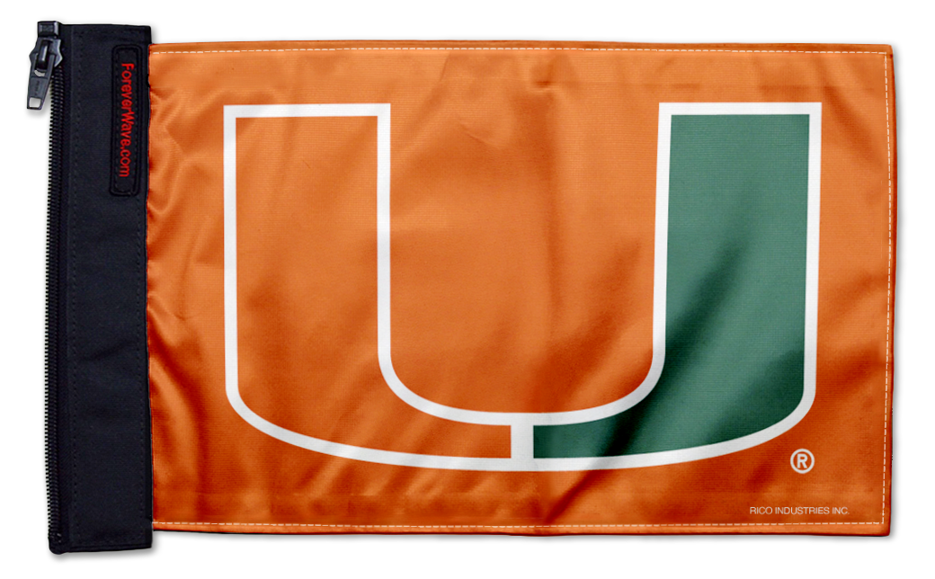 Miami University 11"x17" Forever Wave Flag for Jeep Wrangler YJ 1986-1995