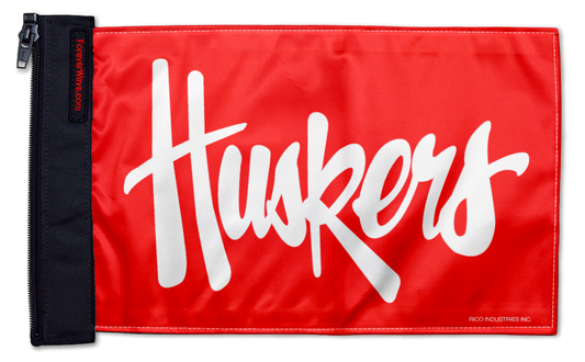 Nebraska 11"x17" Forever Wave Flag for Jeep Wrangler JKU 4-Door 2007-2018