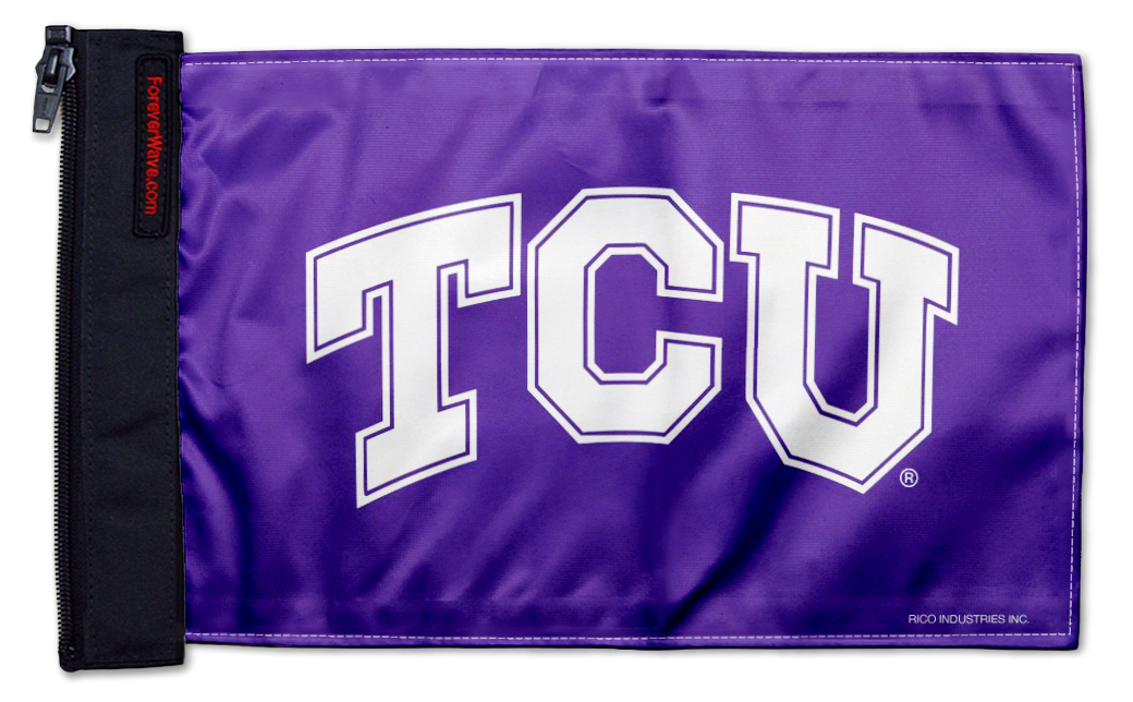 TCU 11"x17" Forever Wave Flag for Jeep Wrangler TJ 1996-2006