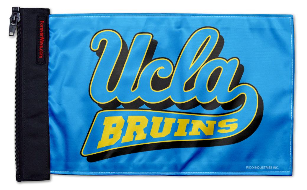 UCLA 11"x17" Forever Wave Flag for Jeep Wrangler JKU 4-Door 2007-2018