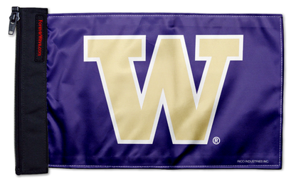 Washington Huskies 11"x17" Forever Wave Flag for Jeep Wrangler CJ-7 and CJ-8 1976-1986