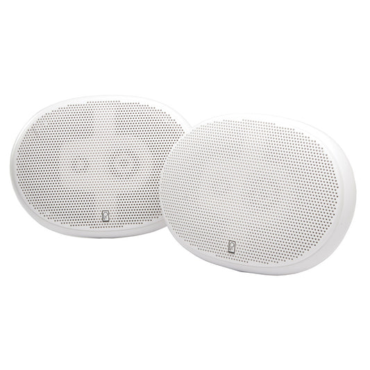 Poly-Planar 6" x 9" Premium Oval Marine Speakers - (Pair) White [MA5950]