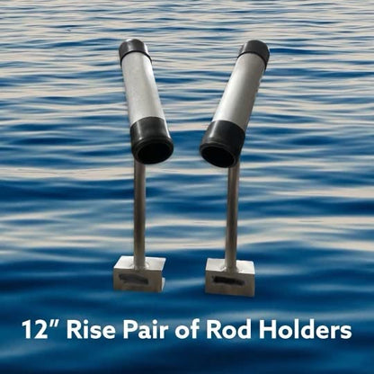 12" Pair of Pontoon Boat Fishing Rod Holder