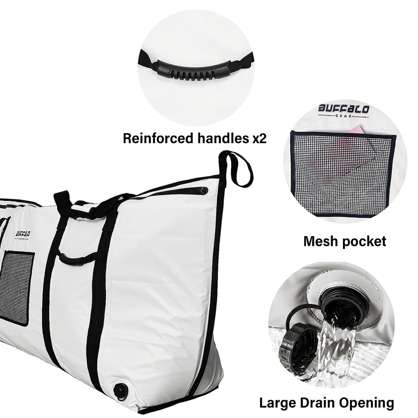 72x30'' Fish Cooler Bag With YKK Zipper, Flat Bottom