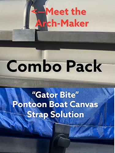 12'-18' Pontoon Boat Canvas Solution with 6" Rise Combo Pack with 12 Gator Bite Canvas Strap Solutions