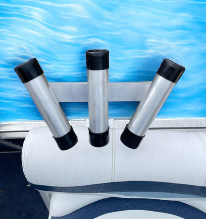 PONTOON BOAT SOLUTIONS, Pontoon Boat Triple Fishing Rod Holder