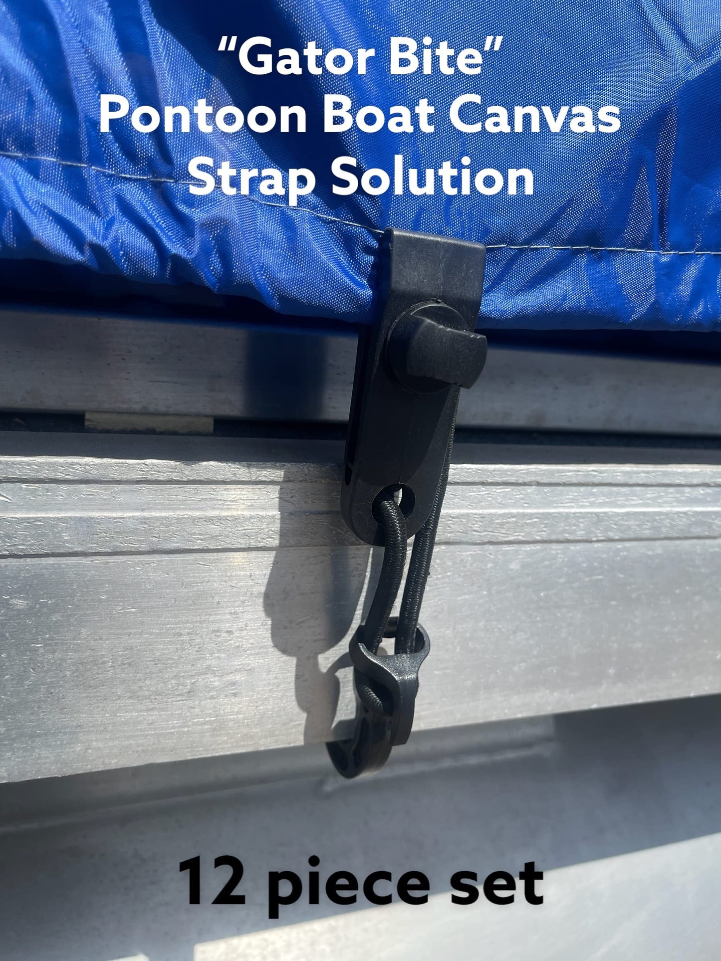 22'-26' Ultimate Pontoon Boat Canvas Solution with 3" Rise with 18 Gator Bites