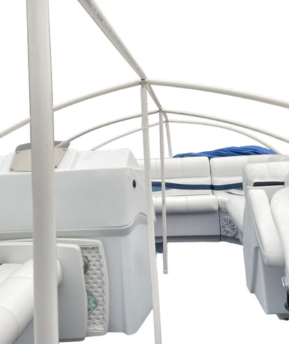 18'-22' Ultimate Pontoon Boat Canvas Solution with 6" Rise.