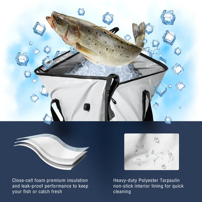 48x18'' Fish Cooler Bag With Waterproof Zipper