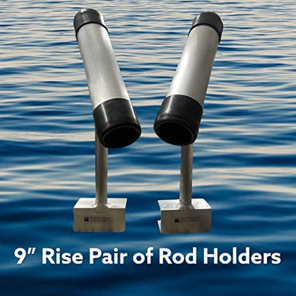 12" Pair of Pontoon Boat Fishing Rod Holder