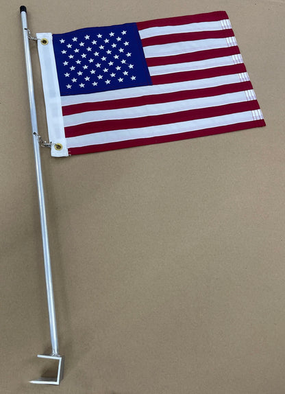 30" Pontoon Boat Aluminum Flagpole w/US Flag