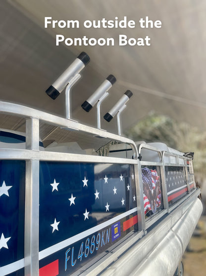 9" Right Angle Pontoon Boat Fishing Rod Holder