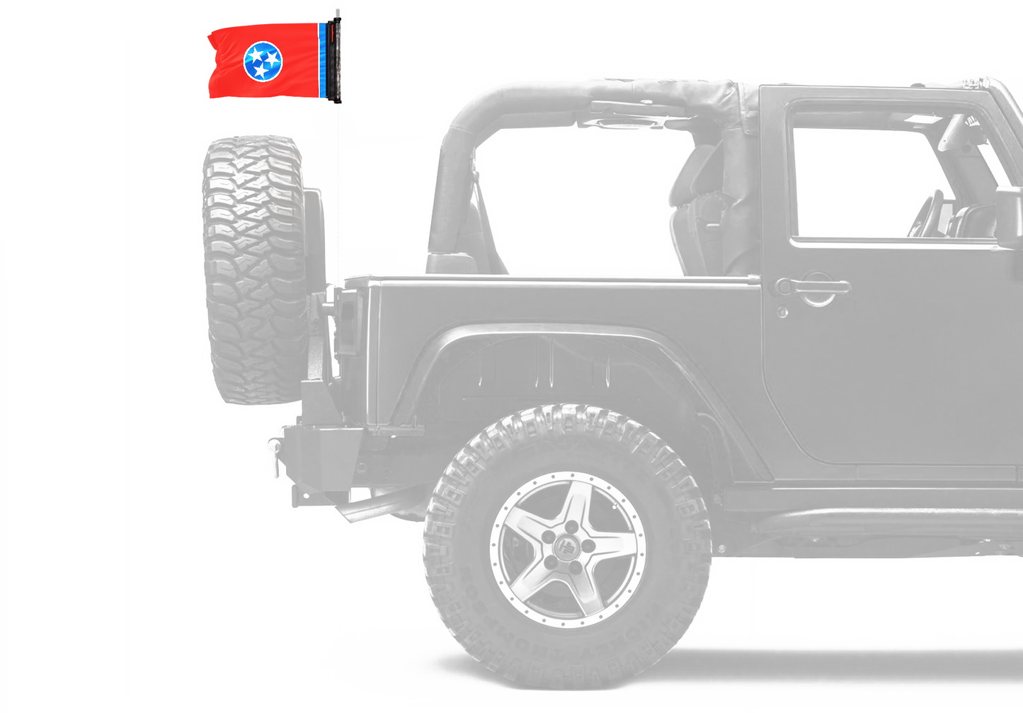 State Flag Tennessee 12"x18" Forever Wave Flag for Jeep Wrangler CJ-7 and CJ-8 1976-1986
