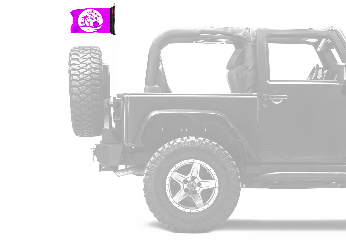 Girls Of Paradise 12"x18" Forever Wave Flag for Jeep Wrangler YJ 1986-1995