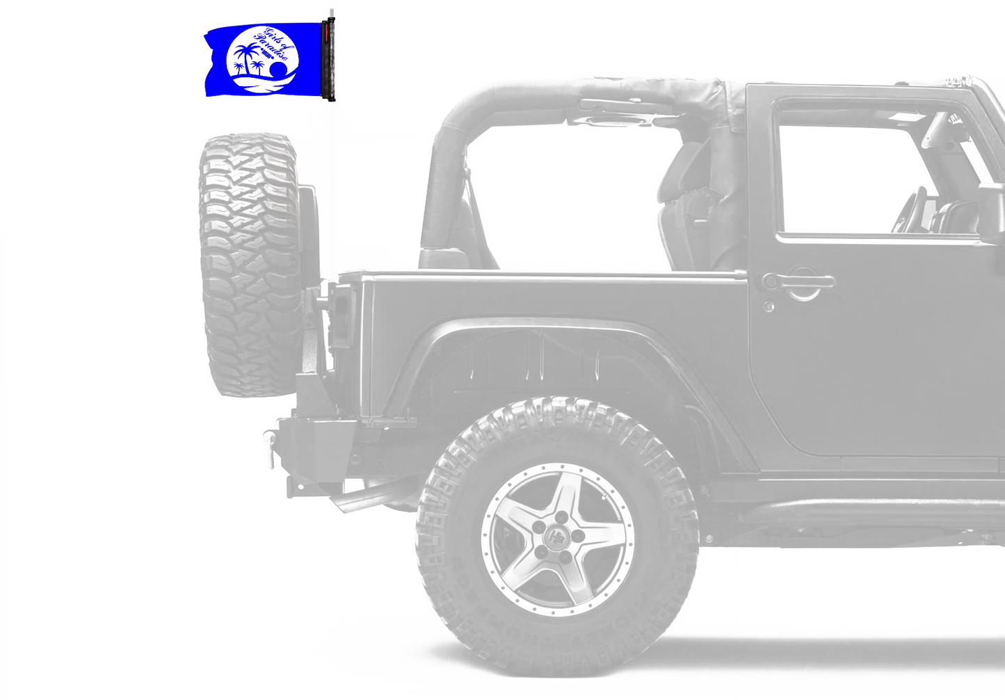 Girls Of Paradise 12"x18" Forever Wave Flag for Jeep Wrangler YJ 1986-1995