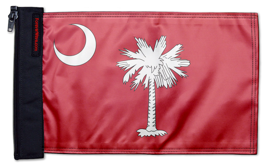 State Flag South Carolina Big Red 12"x18" Forever Wave Flag for Jeep Wrangler LJ 2003-2006