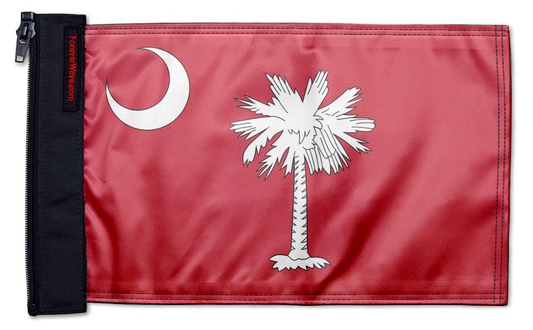 State Flag South Carolina Big Red 12"x18" Forever Wave Flag for Jeep Wrangler JK 2-Door 2007-2018