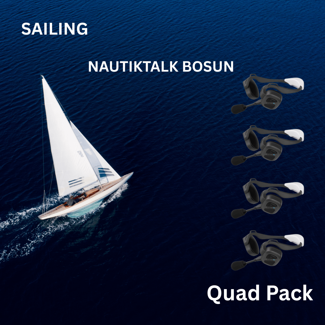 NAUTITALK BOSUN Waterproof Floating Headsets QUAD PACK