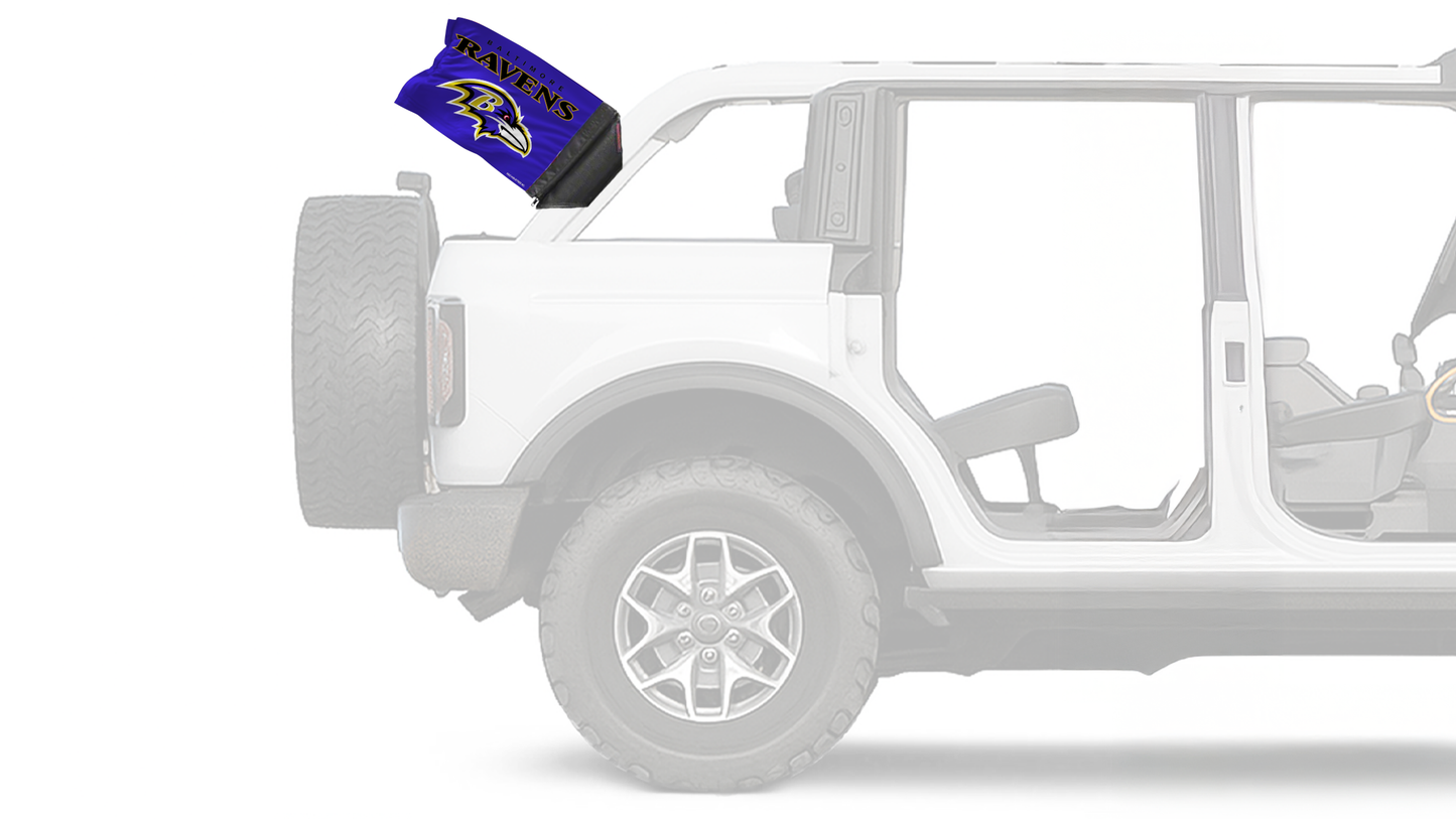 Baltimore Ravens 11"x17" Forever Wave Flag for Bronco