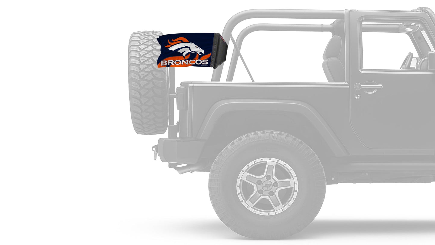 Denver Broncos 11"x17" Forever Wave Flag for Jeep Wrangler JL 2-Door 2018-Present