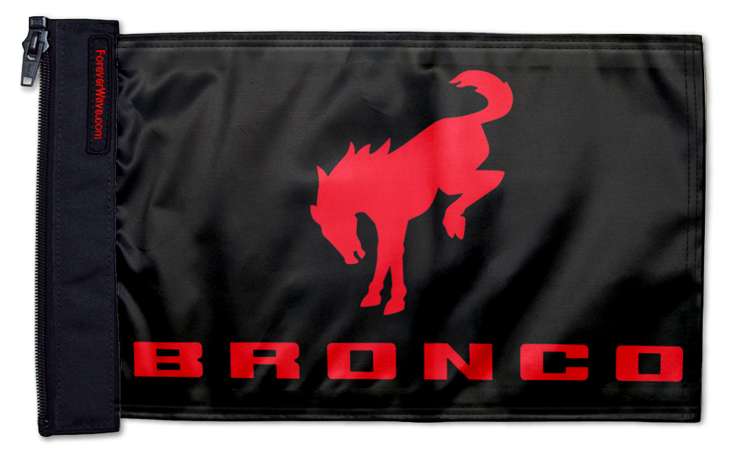 Bucking Bronco 12"x18" Forever Wave Flag for Bronco