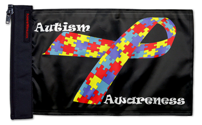 Autism Awareness 12"x18" Forever Wave Flag for Jeep Wrangler JKU 4-Door 2007-2018
