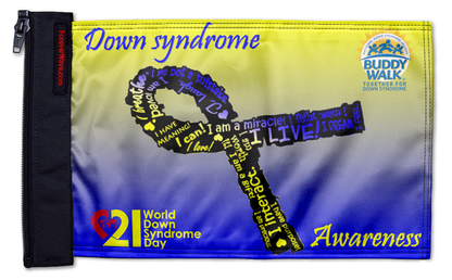 Down Syndrome Awareness 12"x18" Forever Wave Flag for Jeep Wrangler CJ-7 and CJ-8 1976-1986