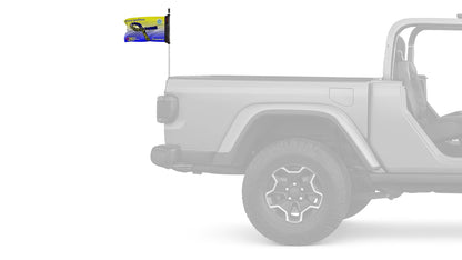 Down Syndrome Awareness 12"x18" Forever Wave Flag for Jeep Wrangler CJ-7 and CJ-8 1976-1986