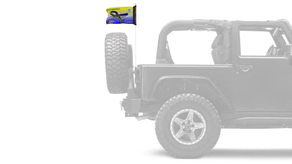 Down Syndrome Awareness 12"x18" Forever Wave Flag for Jeep Wrangler YJ 1986-1995