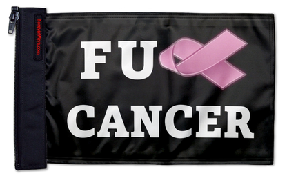 FU Cancer 12"x18" Forever Wave Flag for Jeep Wrangler JKU 4-Door 2007-2018