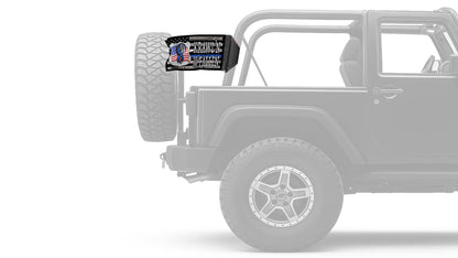 Krawl'n For The Fallen 12"x18" Forever Wave Flag for Jeep Wrangler JK 2-Door 2007-2018