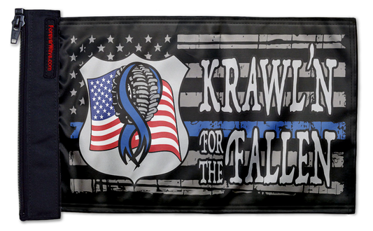 Krawl'n For The Fallen 12"x18" Forever Wave Flag for Jeep Wrangler LJ 2003-2006