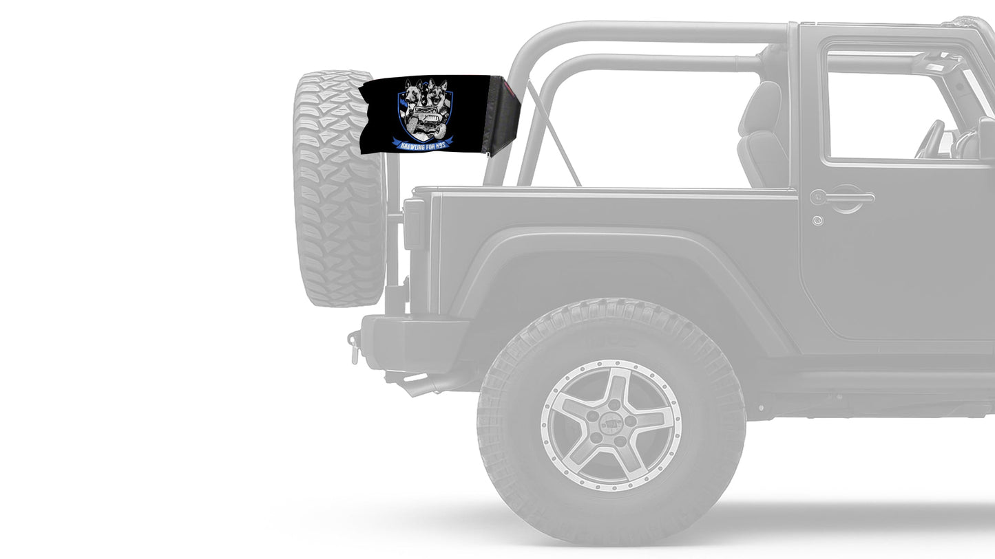 Krawling For K9s 12"x18" Forever Wave Flag