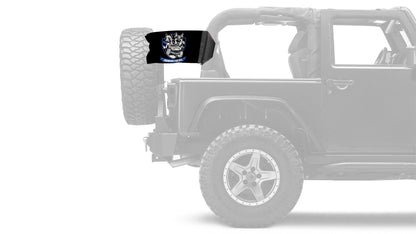 Krawling For K9s 12"x18" Forever Wave Flag for Jeep Wrangler JLU 4-Door 2018-Present