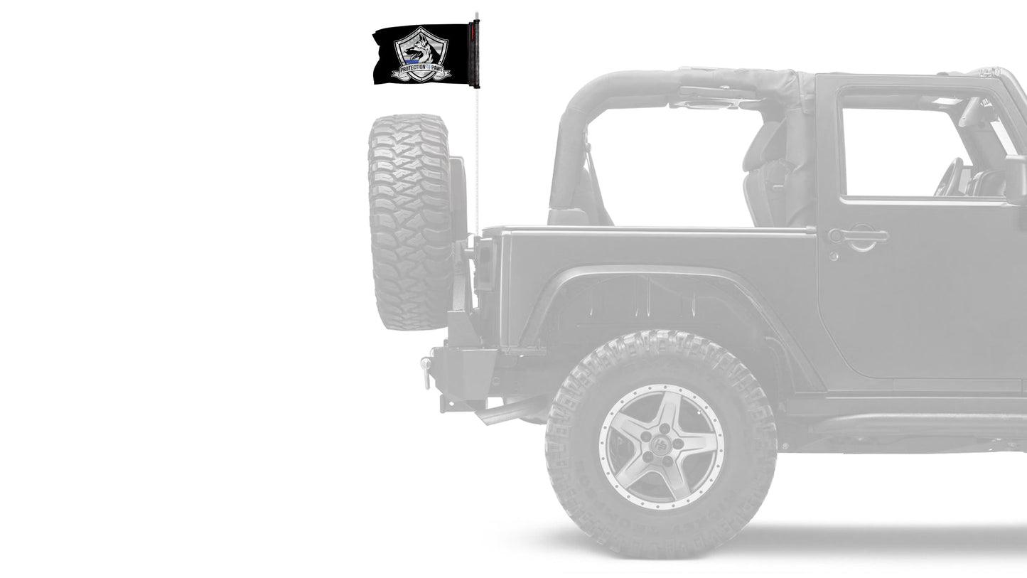 Protection4Paws 12"x18" Forever Wave Flag for Jeep Wrangler LJ 2003-2006