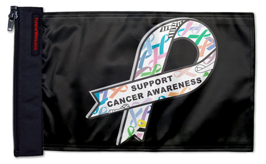 Support Cancer Awareness 12"x18" Forever Wave Flag